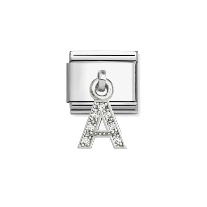 Link Nomination Plata Letra "A" Colgante Circonita 331818 01