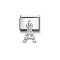 Link Nomination Plata Letra "A" Colgante Circonita 331818 01