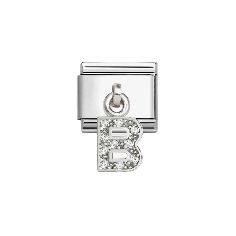 Link Nomination Plata Letra "B" Colgante Circonita 331818 02