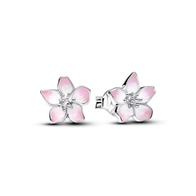 Pendientes Pandora Flor Cerezo Rosa 294370C01