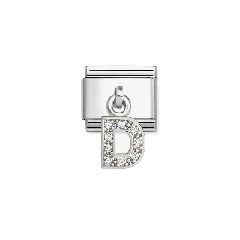 Link Nomination Plata Letra "D" Colgante Circonita 331818 04