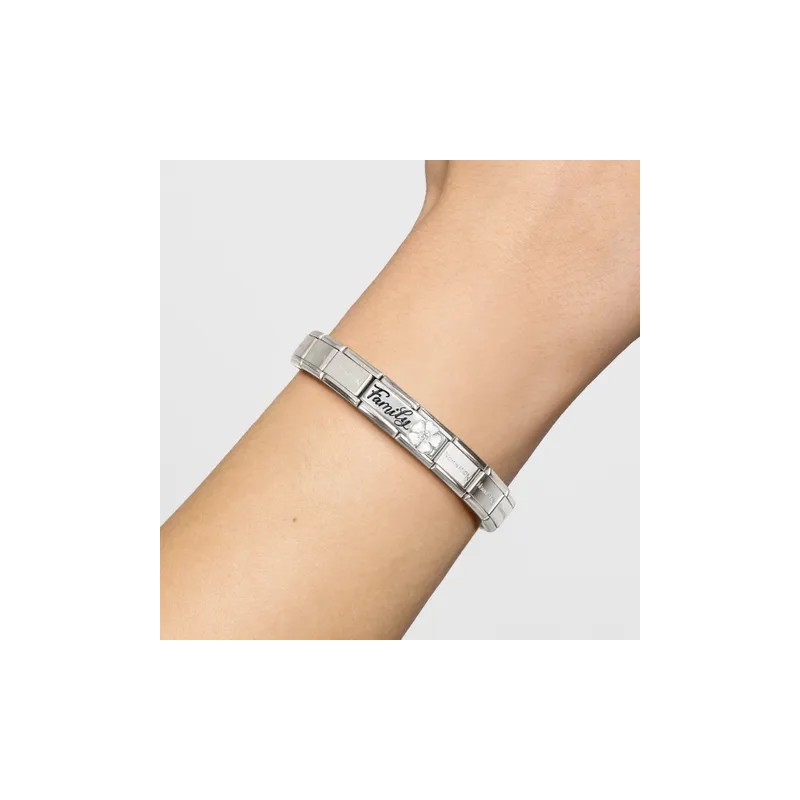 Link Pandora doble en Acero y Plata con Esmalte y Piedra 330734 17