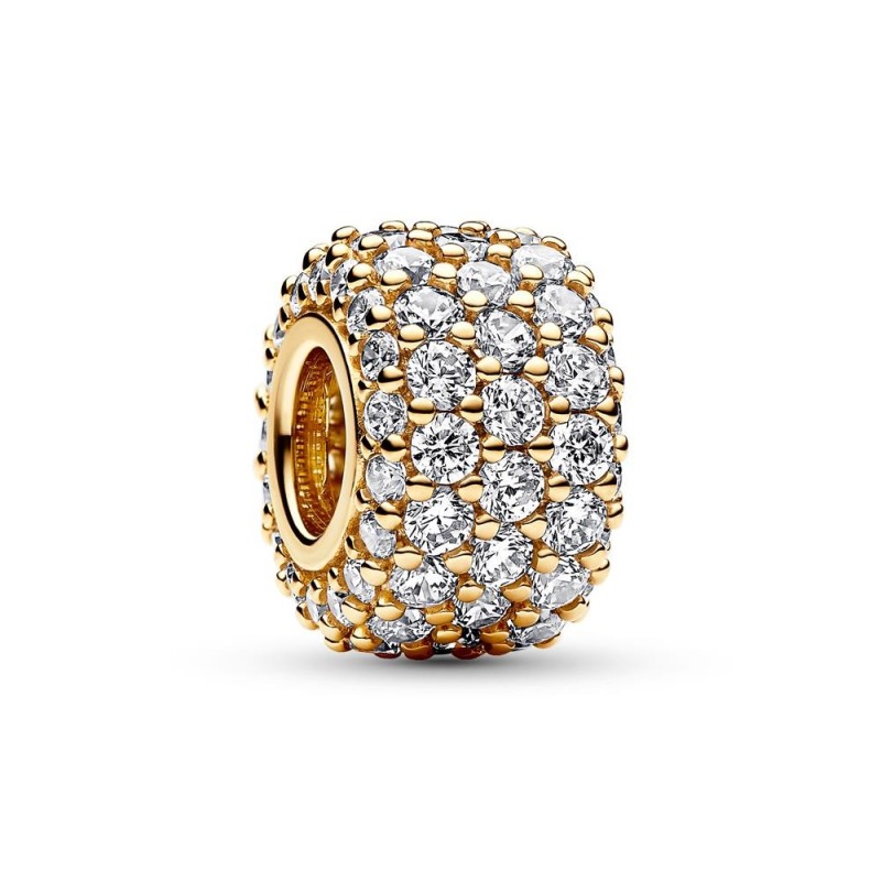 Charm Pandora Triple fila Brillante En Pavé Droada 762820C01