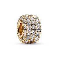 Charm Pandora Triple fila Brillante En Pavé Droada 762820C01