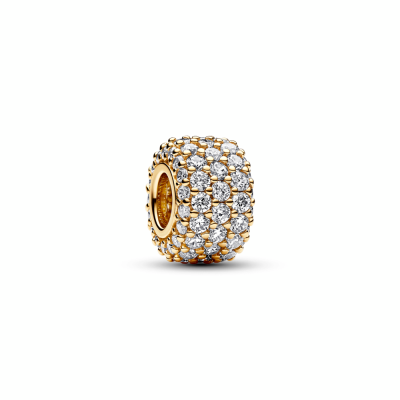 Charm Pandora Triple fila Brillante En Pavé Droada 762820C01