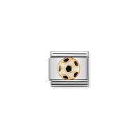 Link Nomination Acero y Oro Balon Futbol Negro 030204 17