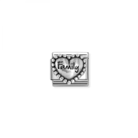 Link Nomination Acero y Plata Corazón Familia 330101 84