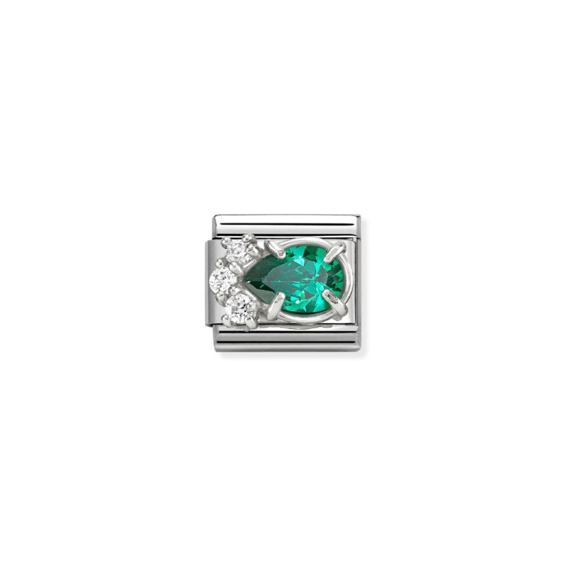 Link Nomination Acero y Plata Gota Verde 330329 03