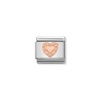 Link Nomination Acero y Oro Rosa Diamante Corazón 430104 19