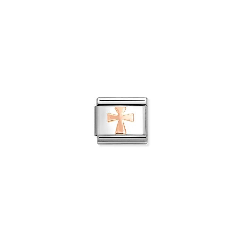 Link Nomination Acero y Oro Rosa Cruz 430104 56