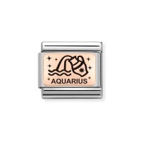 Link Nomination Acero y Oro Rosa Acuario 430112 11