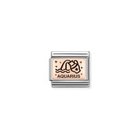 Link Nomination Acero y Oro Rosa Acuario 430112 11