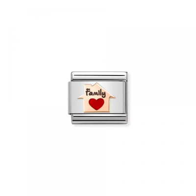 Link Nomination Acero y Oro Rosa Casa Corazón 430202 11