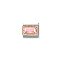 Link Nomination Acero y Oro Rosa Piedra Rosa 430604 003