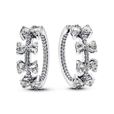 Pendientes Pandora Aros Lazos Brillantes 293545C01