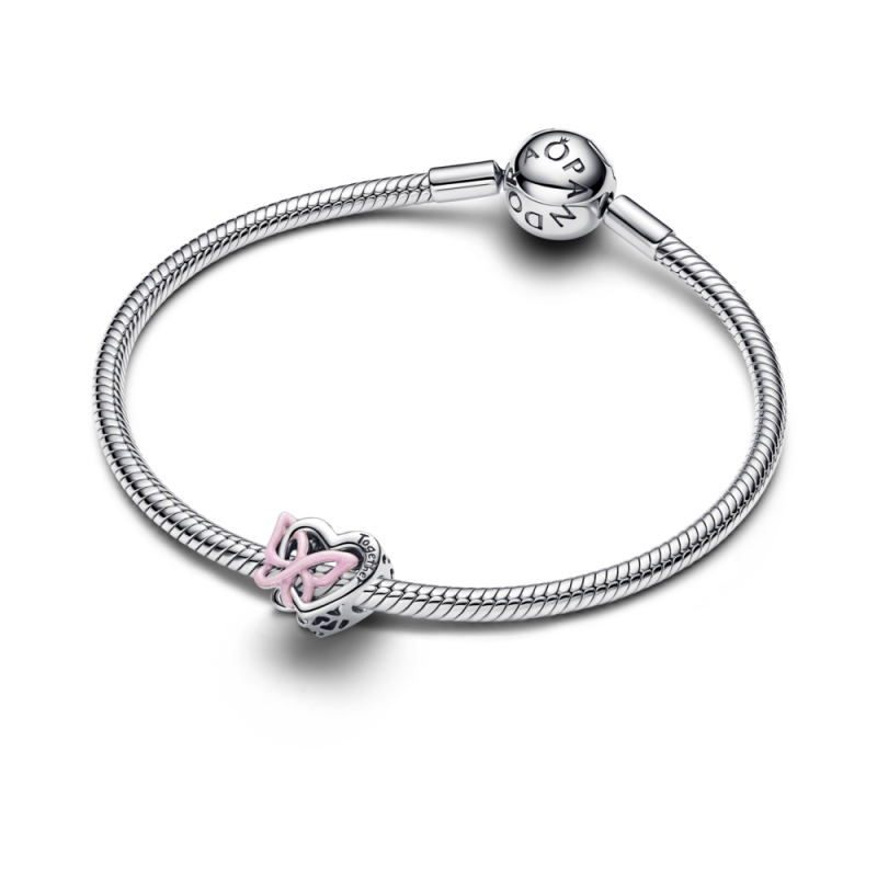 Charm Pandora plata Corazón y Mariposa Entrelazados 794475C01