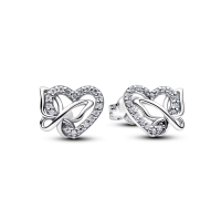 Pendientes Pandora plata Corazón y Mariposa Entrelazados 294476C01