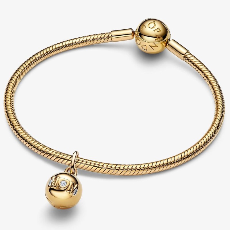 Charm Pandora Colgante Esfera Dorada Mamá 764457C01