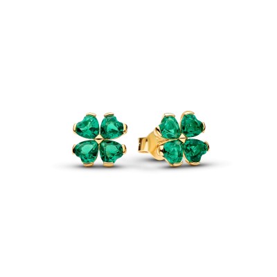 Pendientes Pandora Dorado Trebol de la Suerte 264500C01