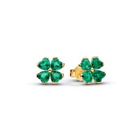 Pendientes Pandora Dorado Trebol de la Suerte 264500C01