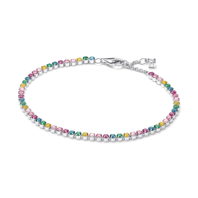 Pulsera Pandora Tenis plata Arcoíris 593927C03