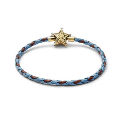 Pulsera Pandora cuero dorada Estrella Sheriff Toy Story de Disney Pixar 564605C01 2
