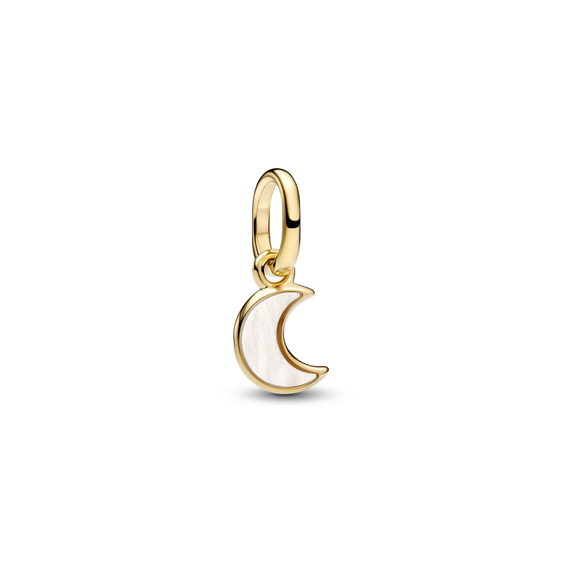 Charm Pandora Me Colgante Dorado Luna Creciente Blanca 764614C01