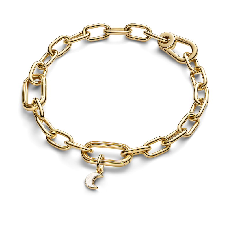 Charm Pandora Me Colgante Dorado Luna Creciente Blanca 764614C01