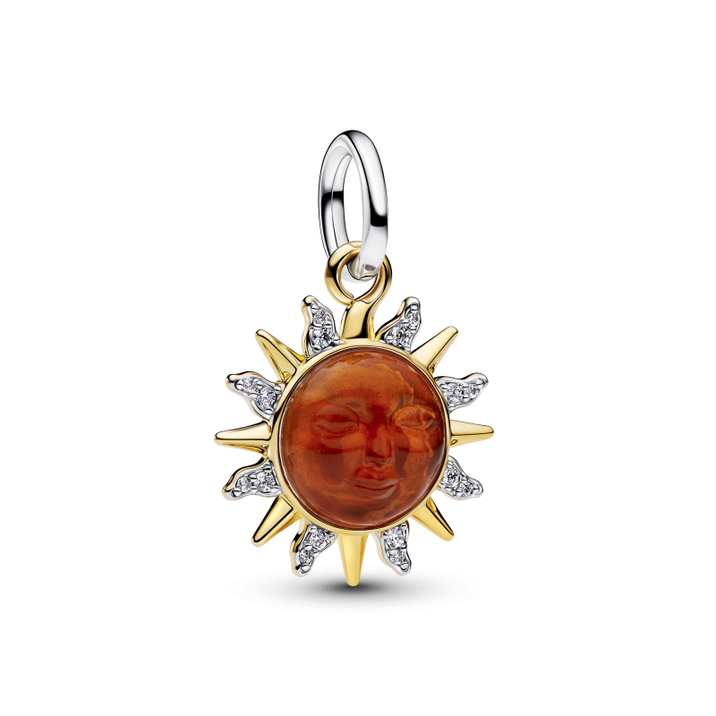 Charm Pandora Colgante Dorado Sol Remolino en Dos Tonos 764703C01
