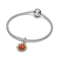 Charm Pandora Colgante Dorado Sol Remolino en Dos Tonos 764703C01