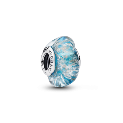 Charm Pandora plata Cristal Murano Turquesa y Brillante 794701C01 2