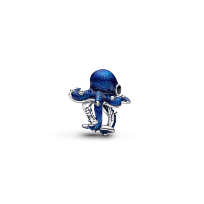 Charm  Pandora en plata de ley Pulpo Azul 794706C01 2
