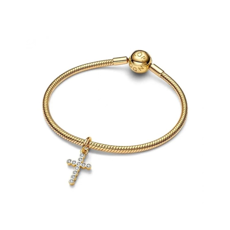Charm Pandora Colgante Cruz Dorada 764063C01