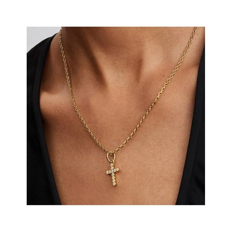 Charm Pandora Colgante Cruz Dorada 764063C01