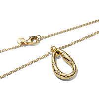 Collar Pandora Dorado Forma Orgánica Gemas Engastadas 364666C01