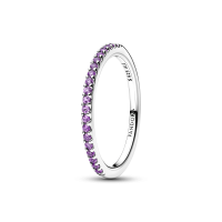 Anillo Pandora plata Banda Brillante Morado 192999C04
