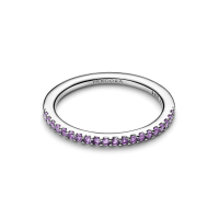 Anillo Pandora plata Banda Brillante Morado 192999C04