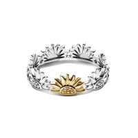 Anillo Pandora plata Dorado Girasol en Dos Tonos 194702C00