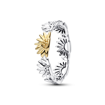 Anillo Pandora plata Dorado Girasol en Dos Tonos 194702C00 2