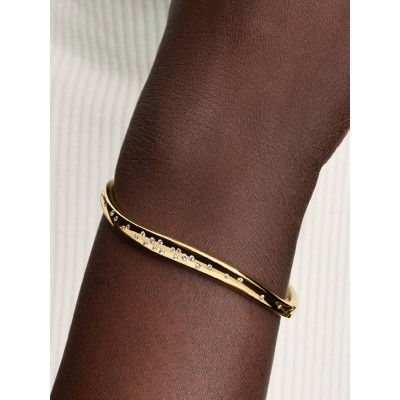 Pulsera Pandora Rígida Forma Orgánica Gemas Engastadas 564655C01 2