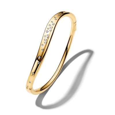 Pulsera Pandora Rígida Forma Orgánica Gemas Engastadas 564655C01