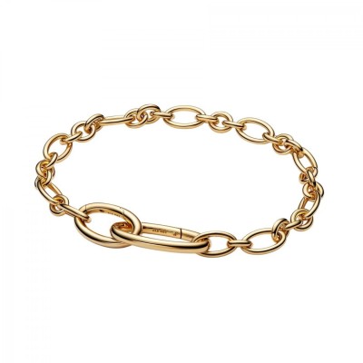 Pulsera Pandora dorada Cadena Eslabones Link Ovalado que se abre 564678C00