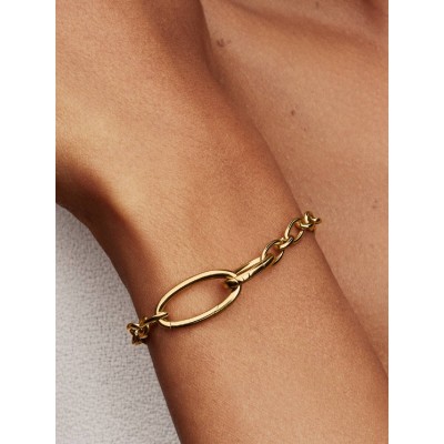Pulsera Pandora dorada Cadena Eslabones Link Ovalado que se abre 564678C00 2