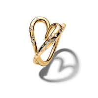 Anillo Pandora Corazón Forma Orgánica Gemas 164675C01