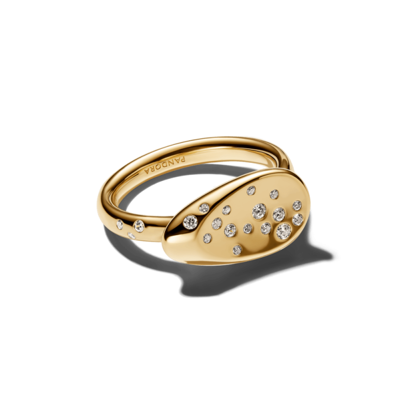Anillo Pandora Sello Óvalo Mediano Gemas 164707C01