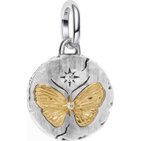 Charm Pandora Medallón en plata  y Dorado Mariposa 764803C01