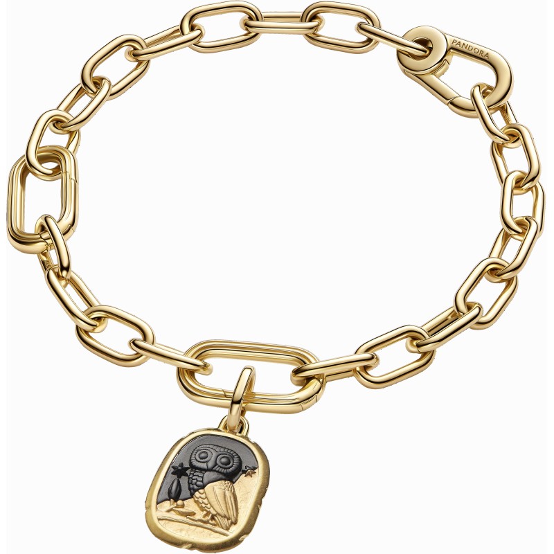 Charm Pandora Medallón Búho Dorado 764805C01