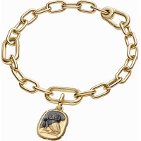 Charm Pandora Medallón Búho Dorado 764805C01