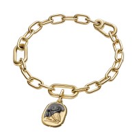 Charm Pandora Medallón Búho Dorado 764805C01