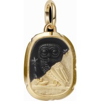 Charm Pandora Medallón Búho Dorado 764805C01